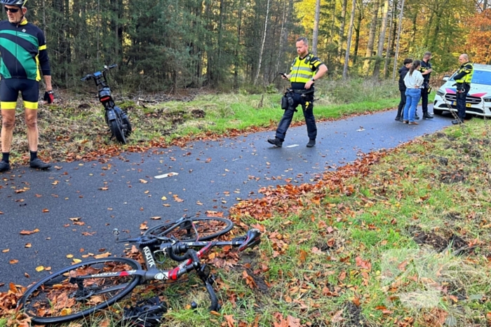 Fatbiker en wielrenner botsen frontaal op elkaar