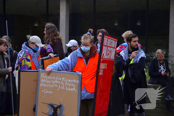 Pro Palestina demonstratie bij Nijmeegse Universiteit