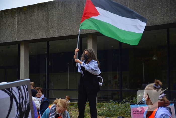 Pro Palestina demonstratie bij Nijmeegse Universiteit