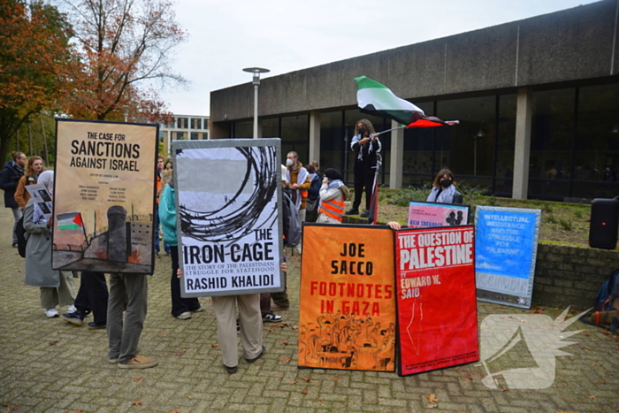 Pro Palestina demonstratie bij Nijmeegse Universiteit