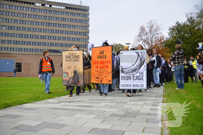 Pro Palestina demonstratie bij Nijmeegse Universiteit