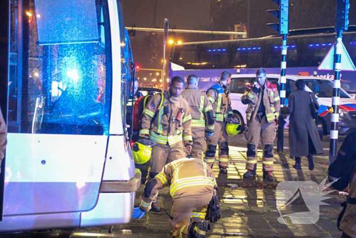 Maaltijdbezorger aangereden door tram