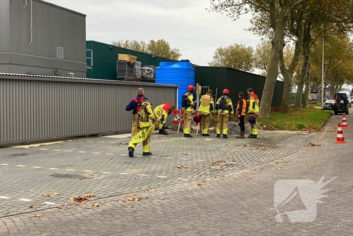 Gasleiding geraakt tijdens werkzaamheden