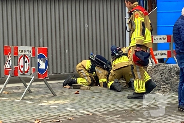 Gasleiding geraakt tijdens werkzaamheden