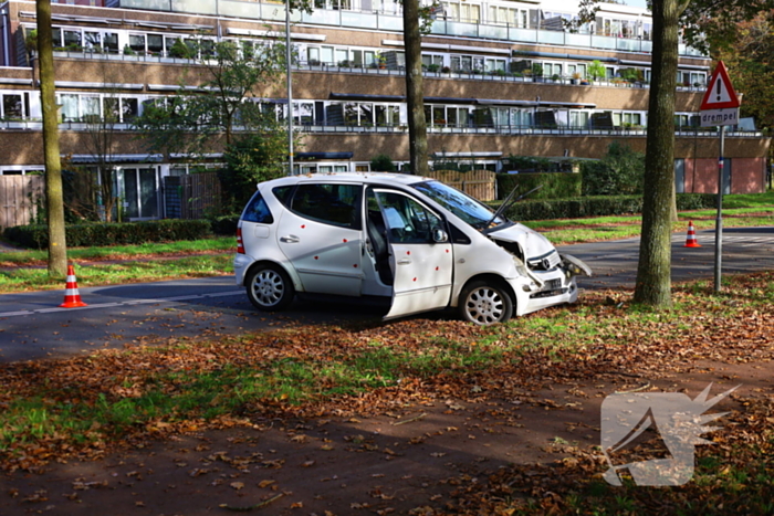 Automobiliste botst tegen boom