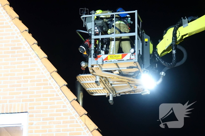 Schoorsteenbrand trekt veel bekijks