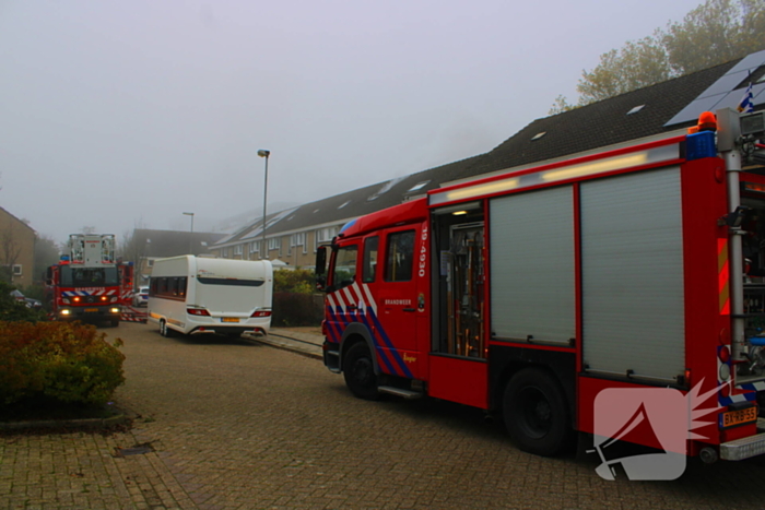 Veel rookontwikkeling bij brand in woning