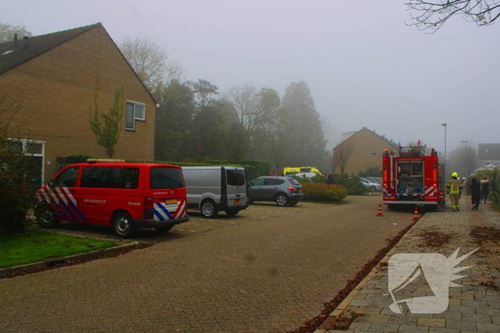 Veel rookontwikkeling bij brand in woning