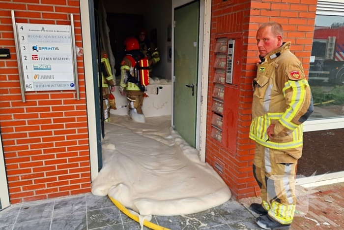 Brand tijdens werkzaamheden in bedrijfsgebouw