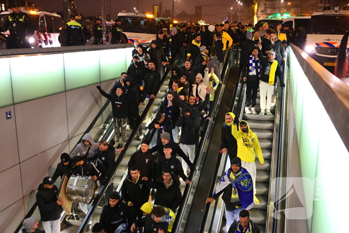 Honderden Maccabi-fans opweg naar ArenA