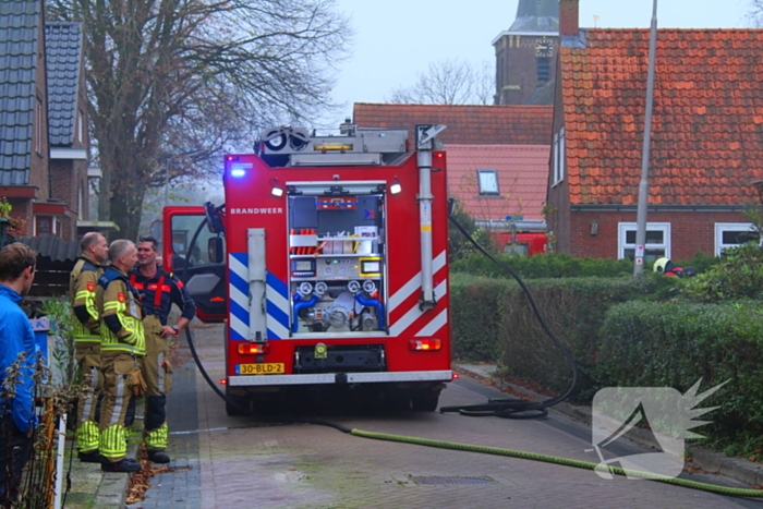 Flinke rookontwikkeling bij middelbrand in woning