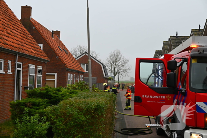 Flinke rookontwikkeling bij middelbrand in woning