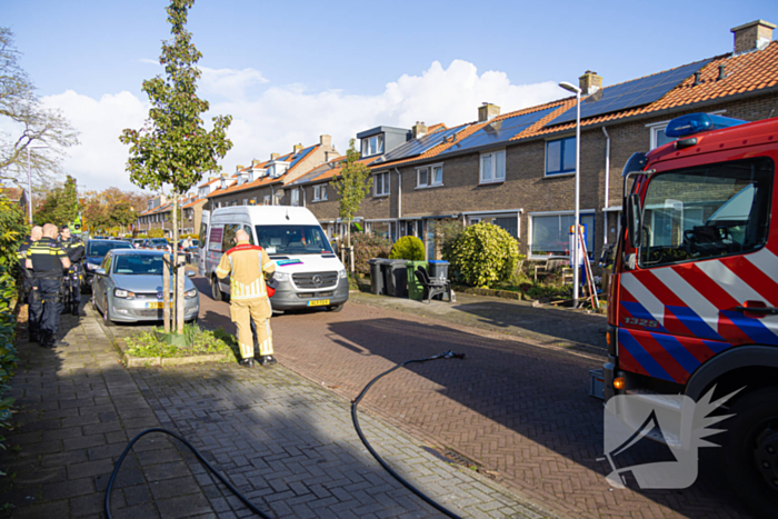 Gasleiding geraakt tijdens werkzaamheden in tuin