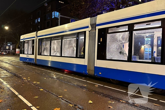 Tram in brand gestoken bij rellen