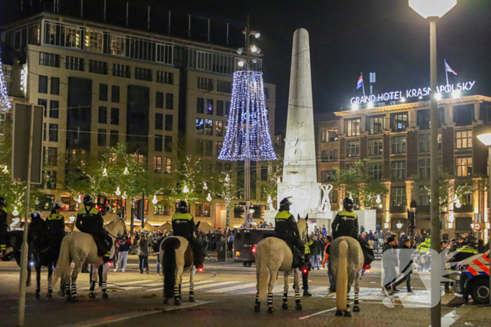 Opnieuw demonstratie, politie grootschalig aanwezig