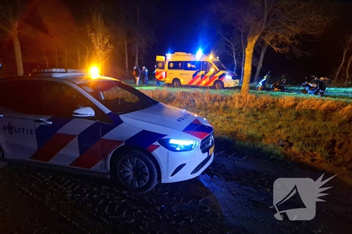 Modderige weg leidt tot ongeval voor scooterrijder