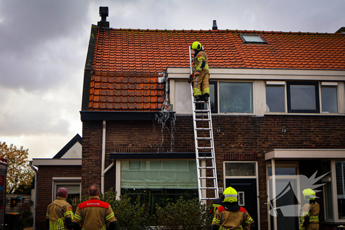 Wateroverlast door verstopte regenpijp