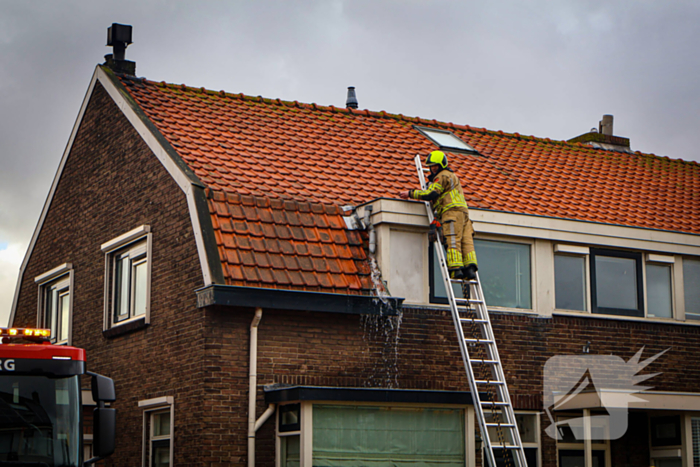 Wateroverlast door verstopte regenpijp