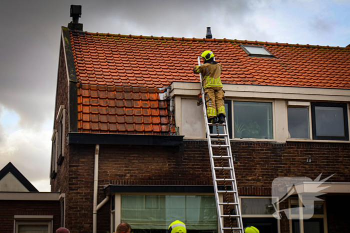 Wateroverlast door verstopte regenpijp