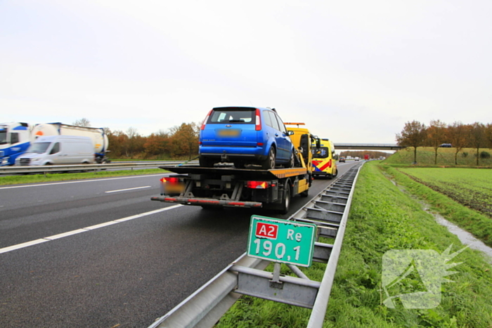 Rijstrook afgesloten door ongeval