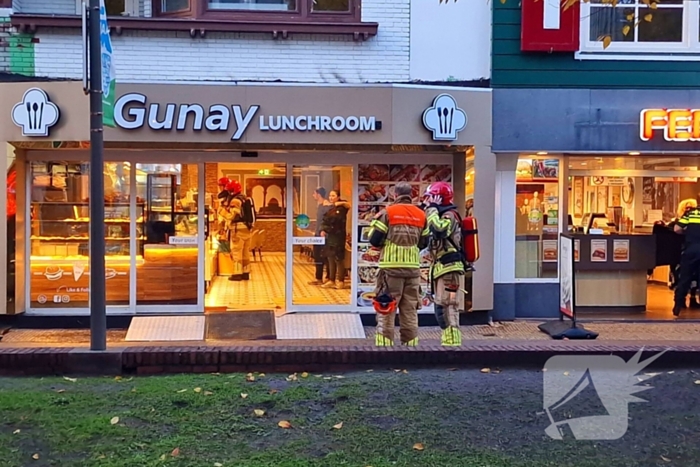 Brand in afvoerpijp van lunchroom