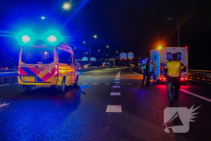 Voetganger aangereden op snelweg