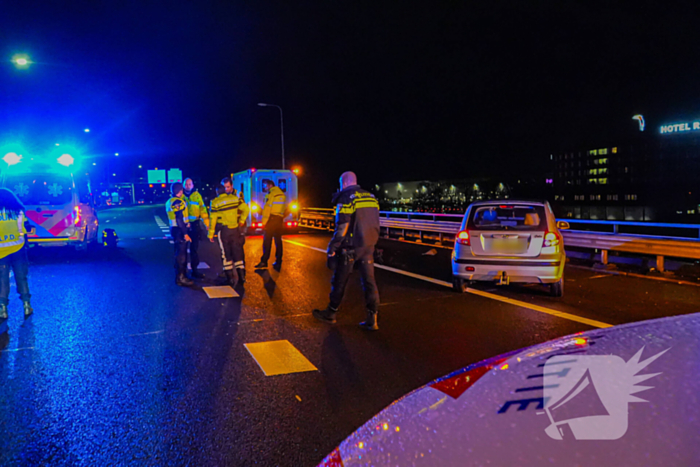 Voetganger aangereden op snelweg