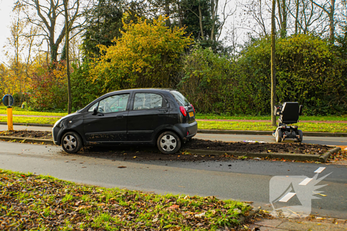 Scootmobiel bestuurder gewond bij ongeval met auto