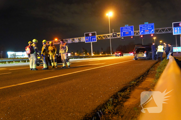 Vier voertuigen betrokken bij kettingbotsing op snelweg