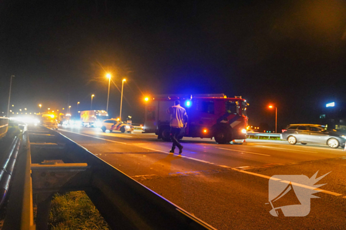 Vier voertuigen betrokken bij kettingbotsing op snelweg