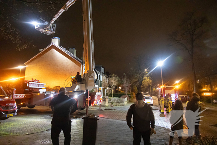 Ladder vormt gevaar tijdens storm Conall