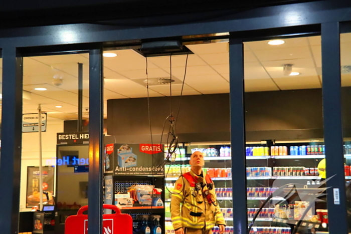 Kortsluiting in shop van tankstation