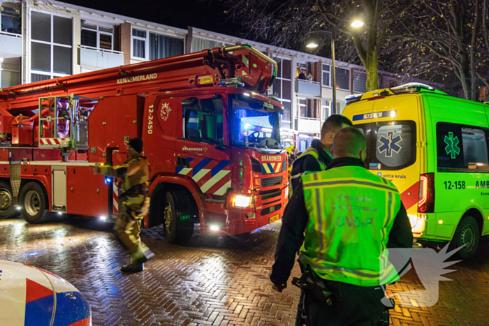 Portiekflat ontruimd wegens brand