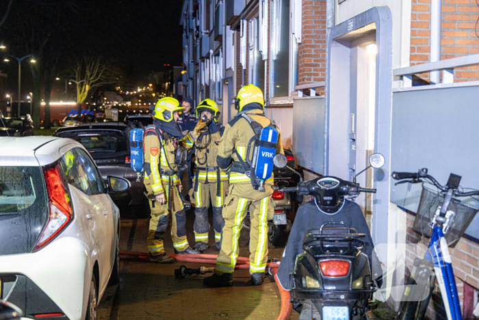 Portiekflat ontruimd wegens brand