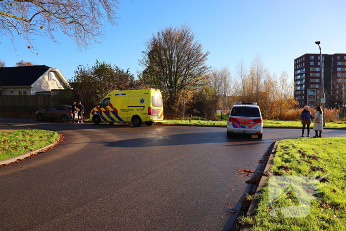 Fietser en automobilist met elkaar in botsing