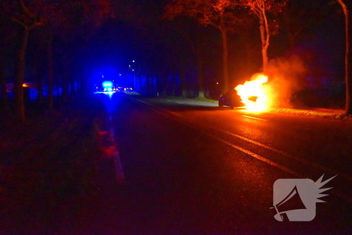 Auto volledig verwoest door brand