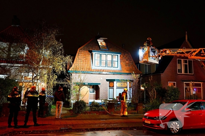 Brandweer druk met brand in woning