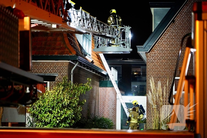 Brandweer druk met brand in woning