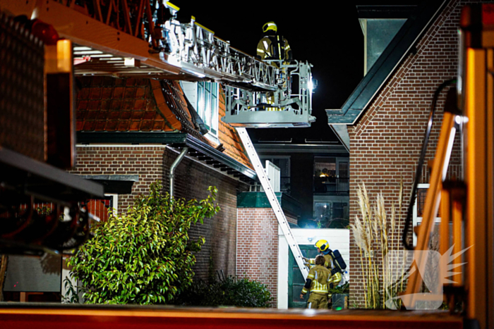 Brandweer druk met brand in woning