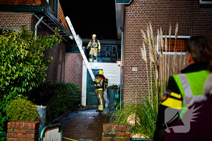 Brandweer druk met brand in woning