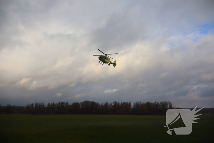 Traumahelikopter geland voor medische incident