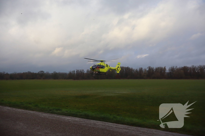 Traumahelikopter geland voor medische incident