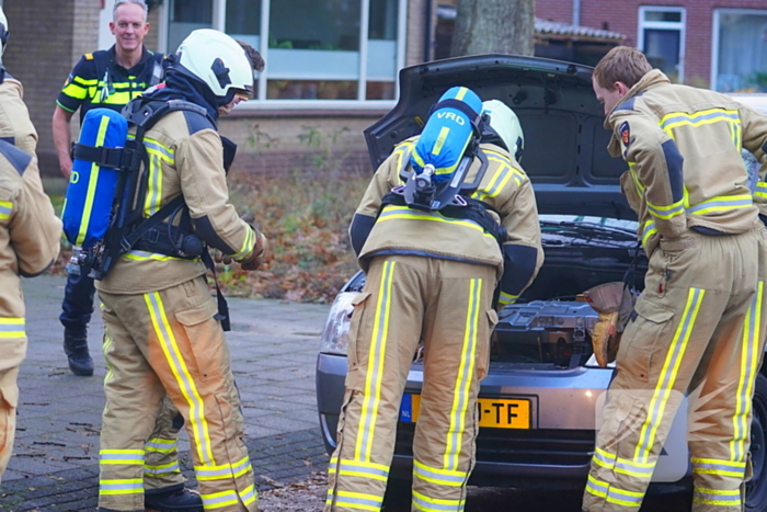 Bestuurster flink geschrokken door autobrand