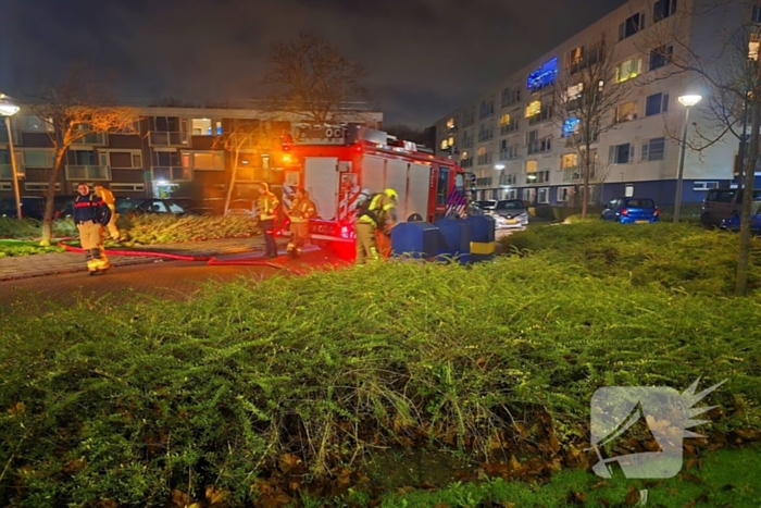 Container brand zorgt voor flinke rookontwikkeling