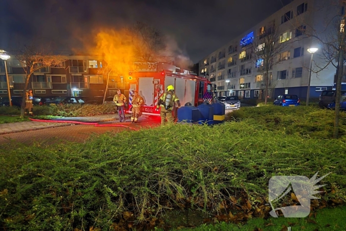 Container brand zorgt voor flinke rookontwikkeling