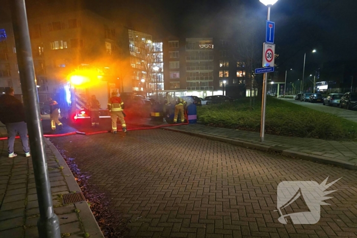 Container brand zorgt voor flinke rookontwikkeling