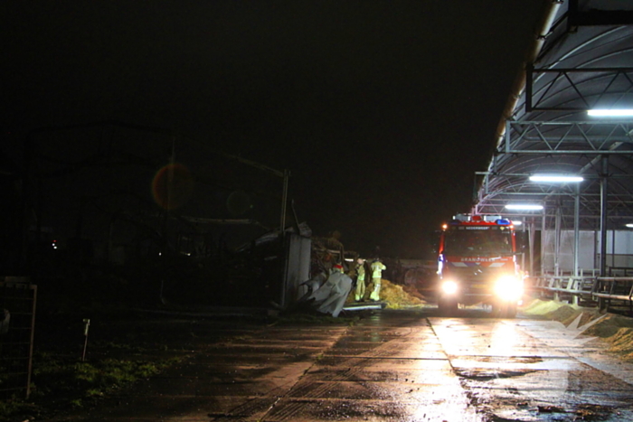 Opnieuw brand in afgebrande hooiopslag