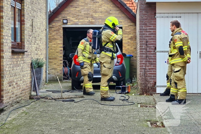 Sauna in kelder van woning vat vlam