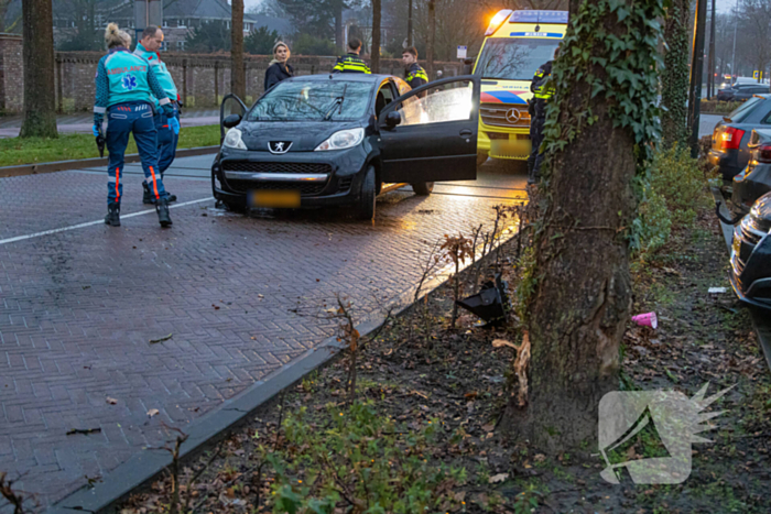 Gewonde nadat auto uit bocht vliegt en tegen boom klapt