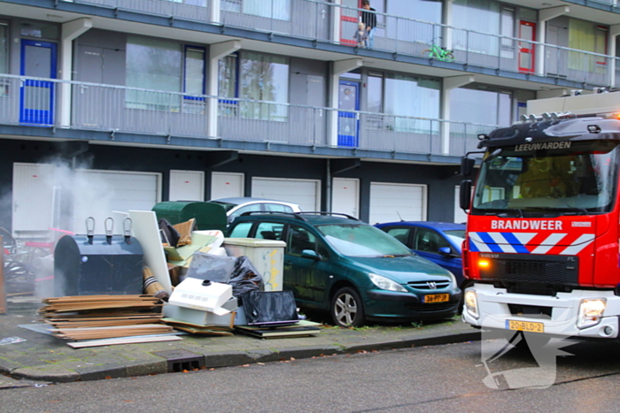 Veel rook bij brand in ondergrondse container